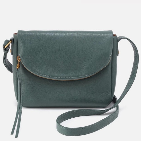 HOBO Fern Genuine Leather Messenger Crossbody In Sage Leaf New Without Tag 🏷️ - Picture 1 of 12